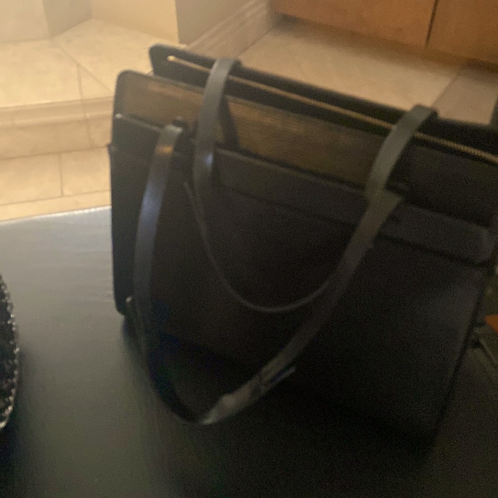 Auth Louis Vuitton Duplex Shoulder Bag black Epi